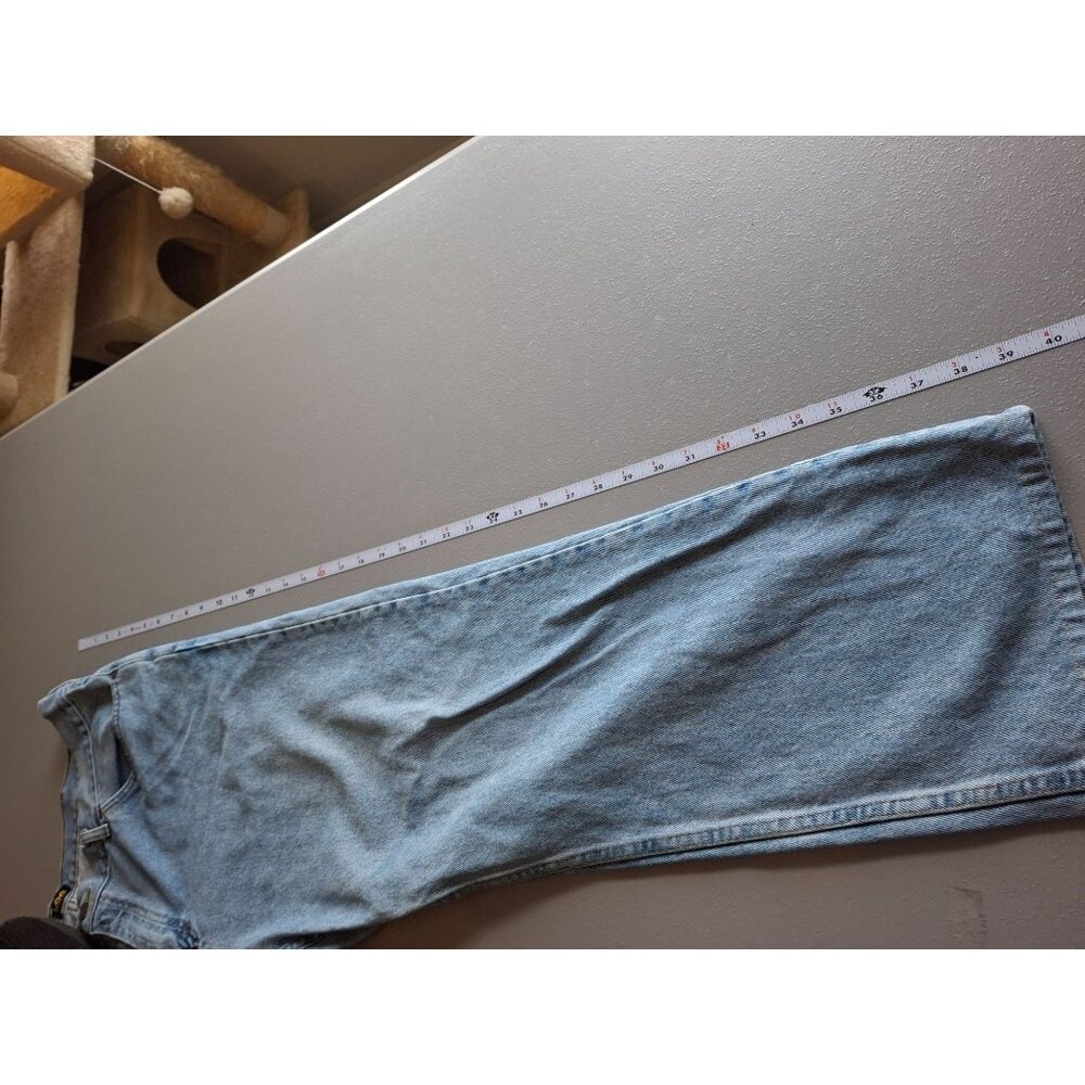 Vintage Lee Regular Fit Straight Leg Jeans Mens 42X28 Blue Light Wash Denim - Picture 7 of 8